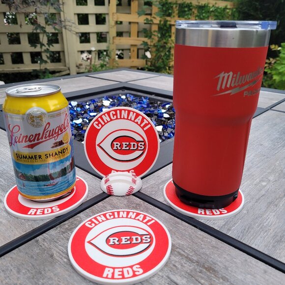 Cincinnati Reds Coaster Set - 3D Printed - (Set of 4) - Picture 2 of 4